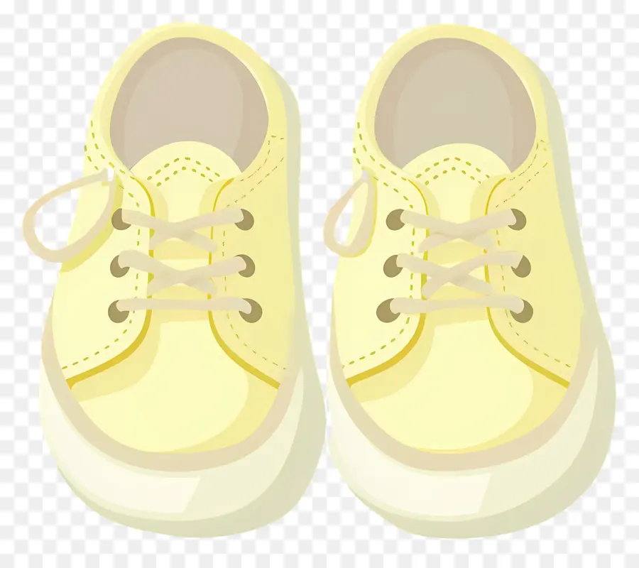 Zapatos De Bebe，Zapatos Amarillos PNG