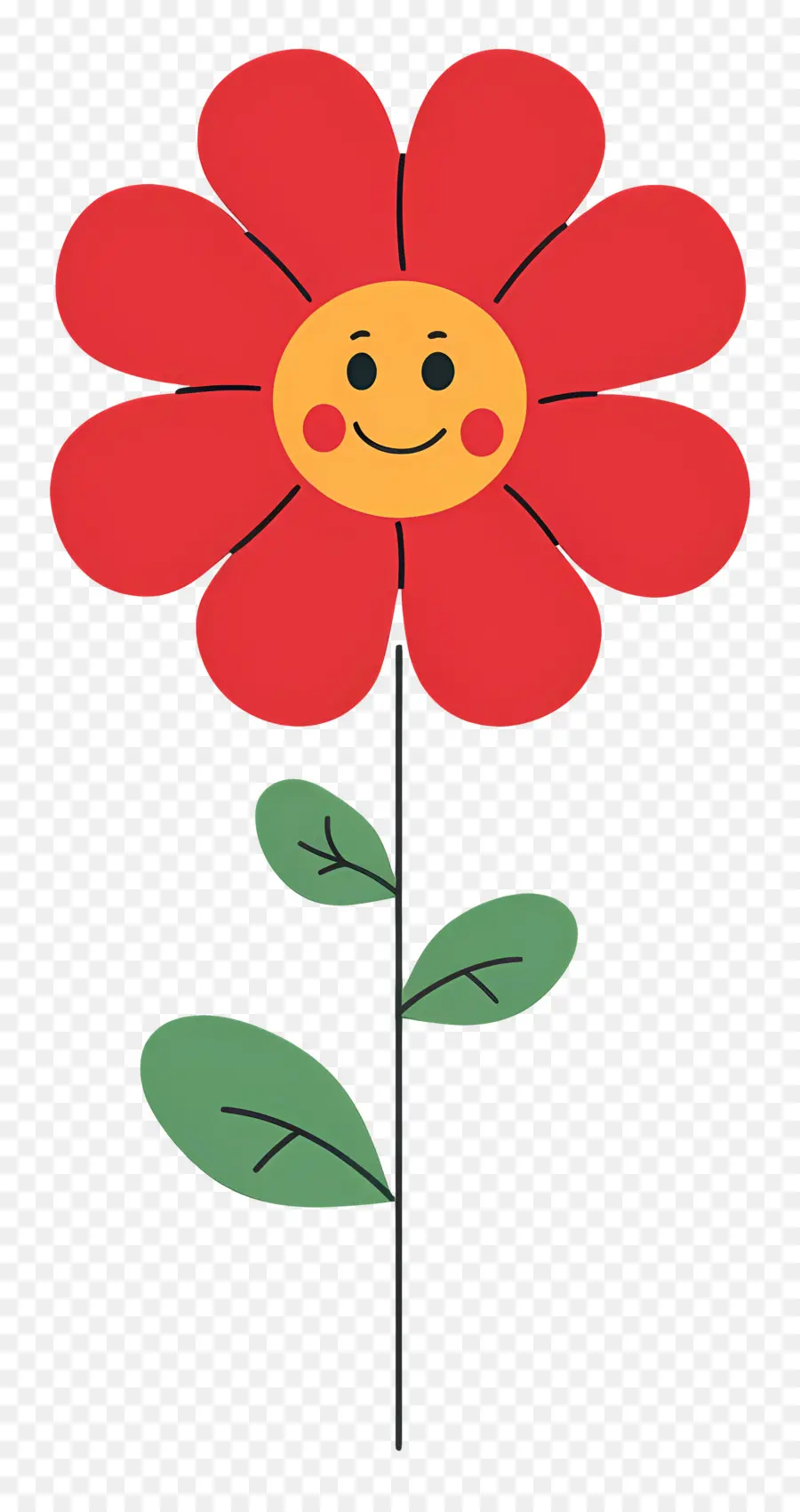 Flor Emoji，Flor Roja PNG