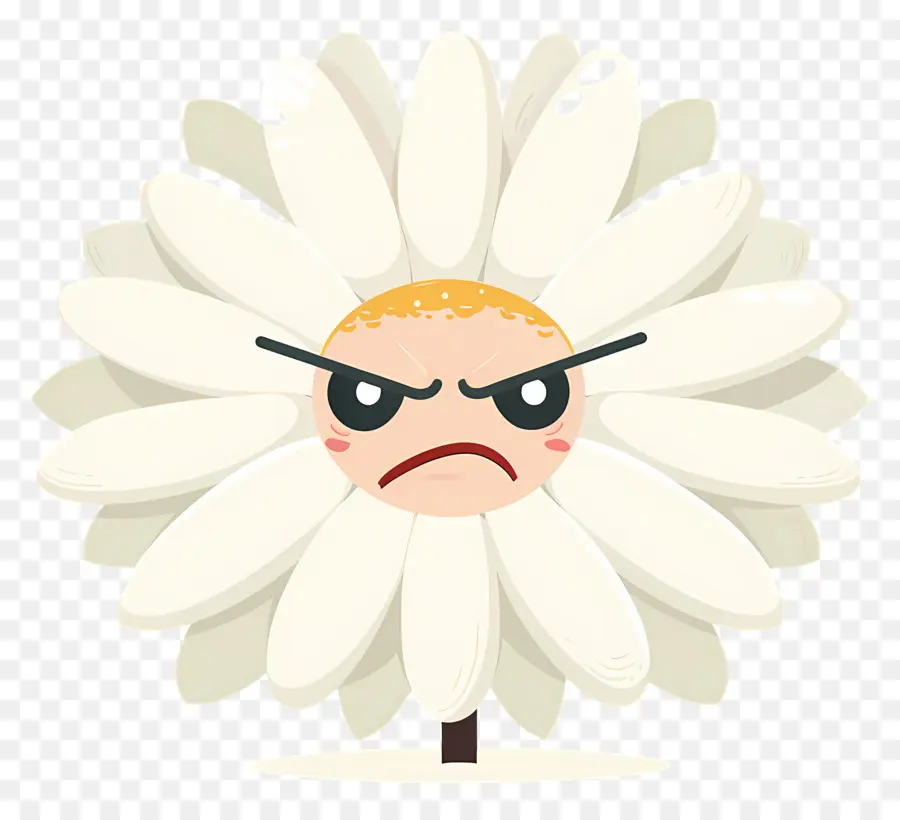 Flor Emoji，Flor Enojada PNG