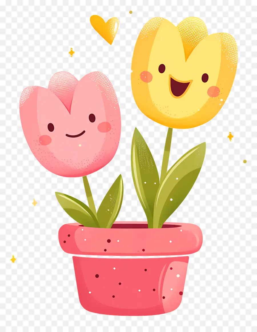 Flor Emoji，Lindos Tulipanes PNG