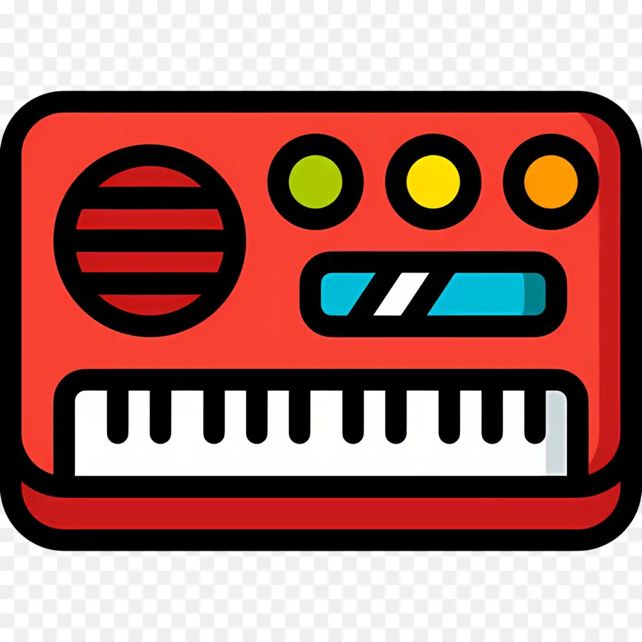 Teclado Musical，Teclado Rojo PNG