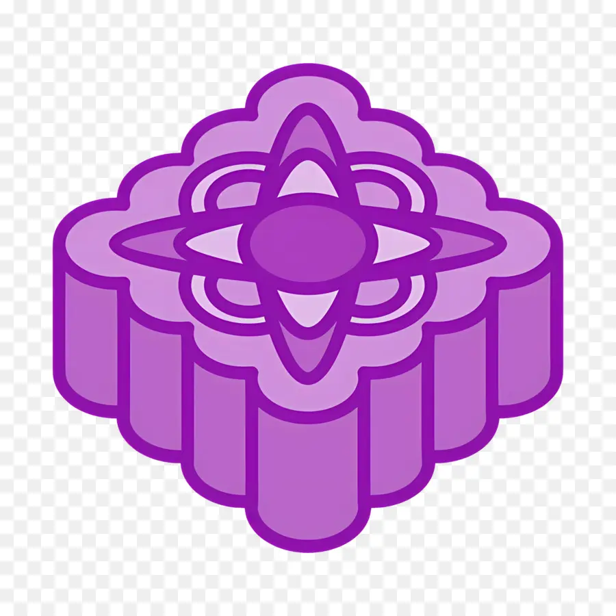 Pastel De Luna，Patrón Morado PNG