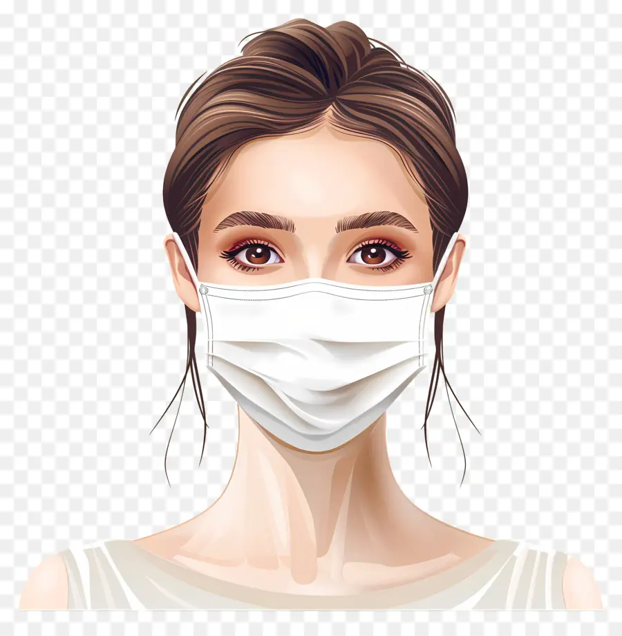 Hermosa Mujer，Mujer Con Mascarilla PNG