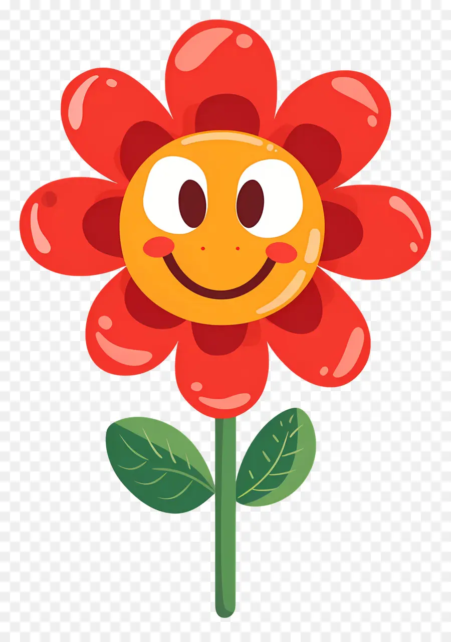 Flor Emoji，Flor Roja PNG