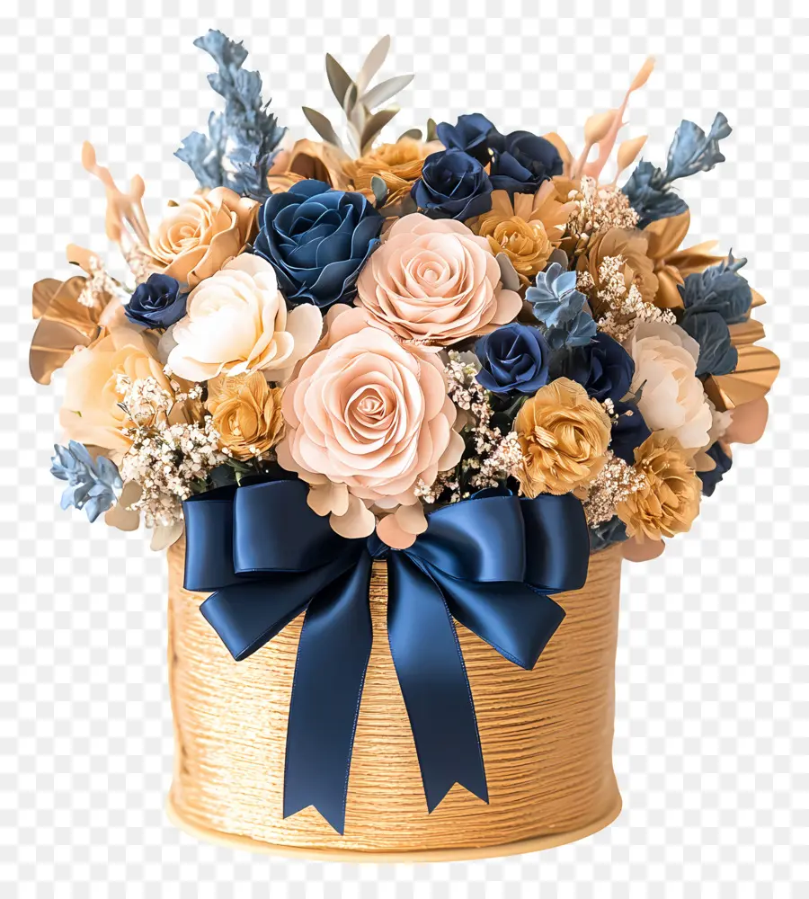 Cesta De Flores De Cumpleaños，Cesta De Flores PNG