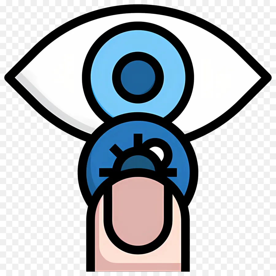 Lente De Contacto，Ojo Con Dedo PNG