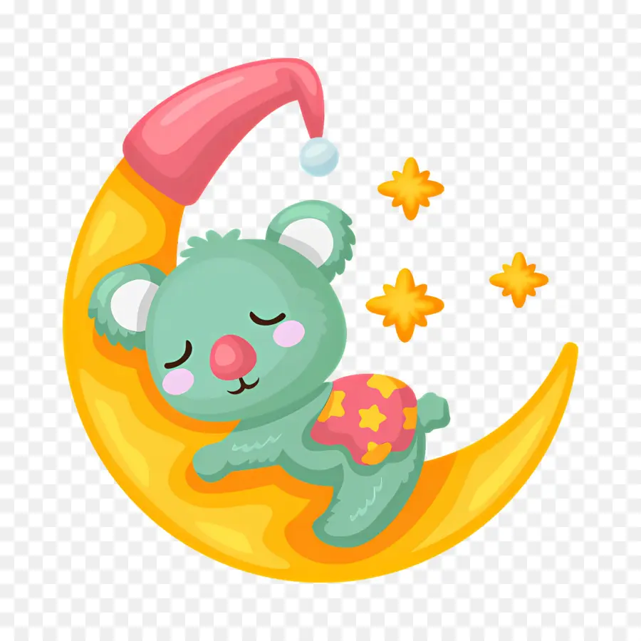 Luna De Dibujos Animados，Oso Durmiente PNG