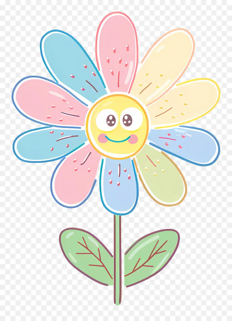 Flor Emoji，Flor Feliz PNG