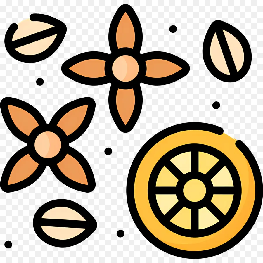 Especias，Flores PNG