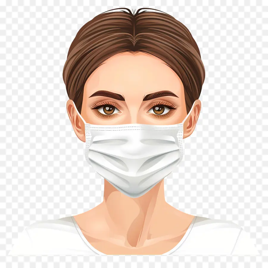 Hermosa Mujer，Mujer Con Mascarilla PNG