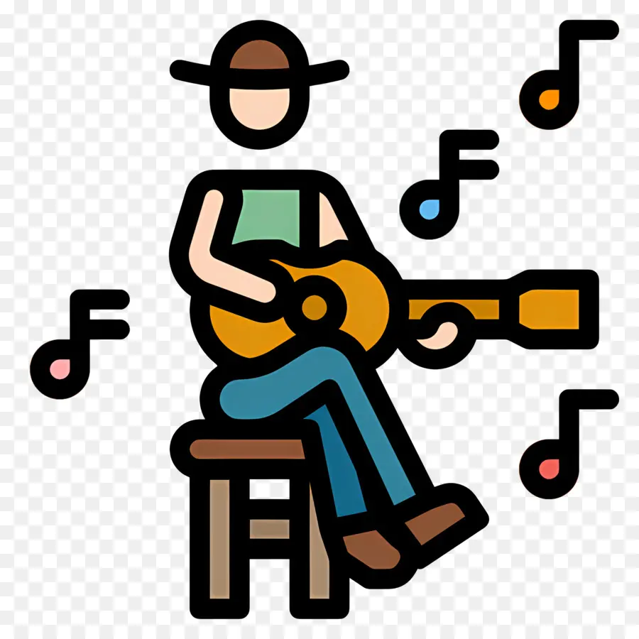 Música Country，Guitarrista PNG