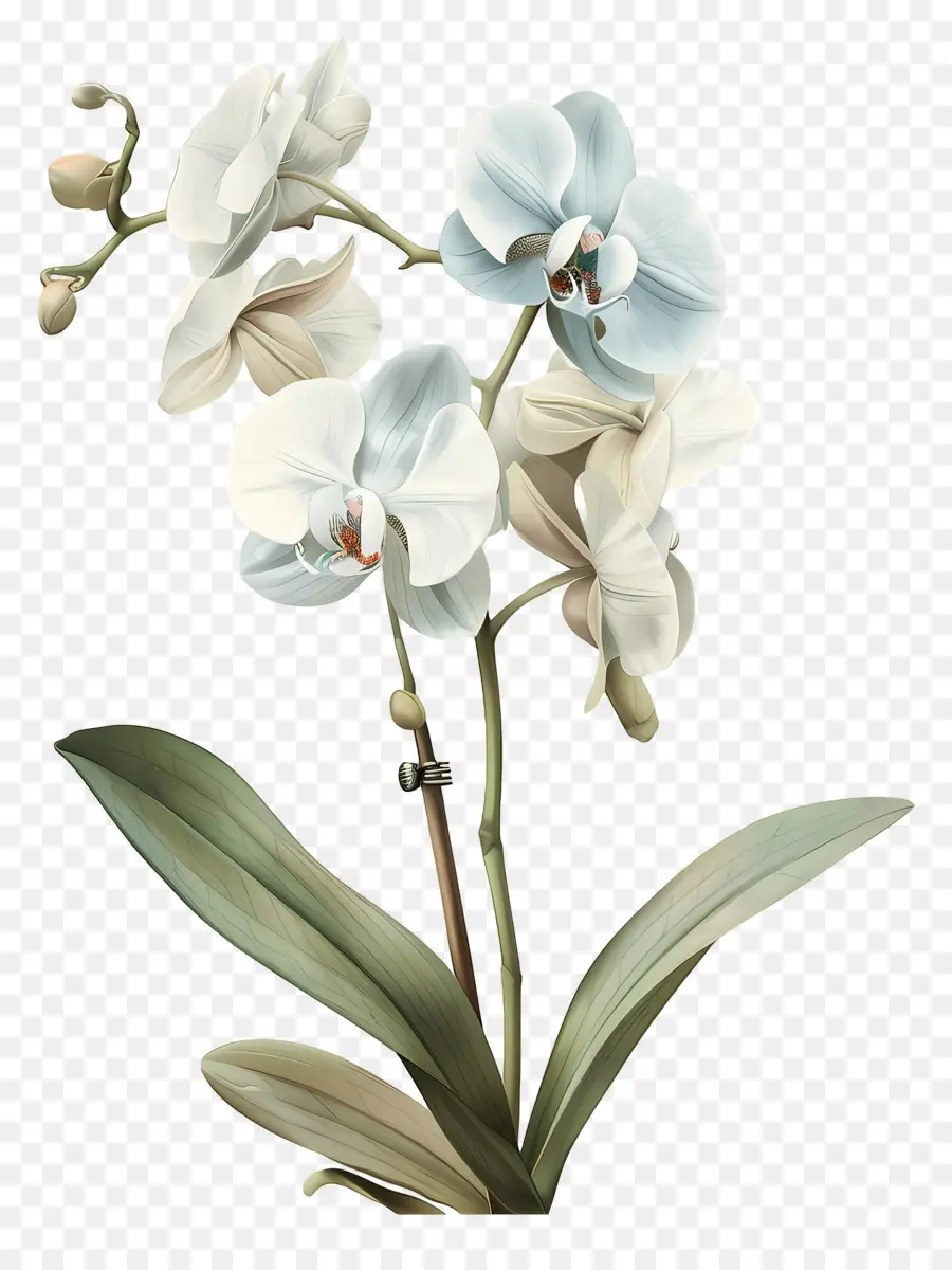 Flor Pequeña，Orquídea Blanca PNG