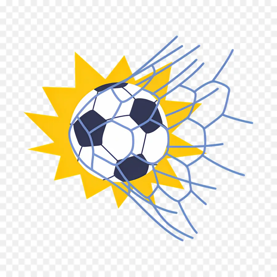 Red De Futbol，Balón De Fútbol En Red PNG