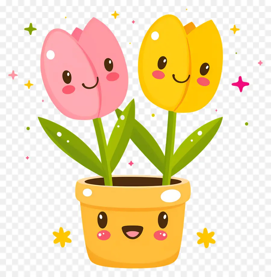 Flor Emoji，Lindos Tulipanes PNG