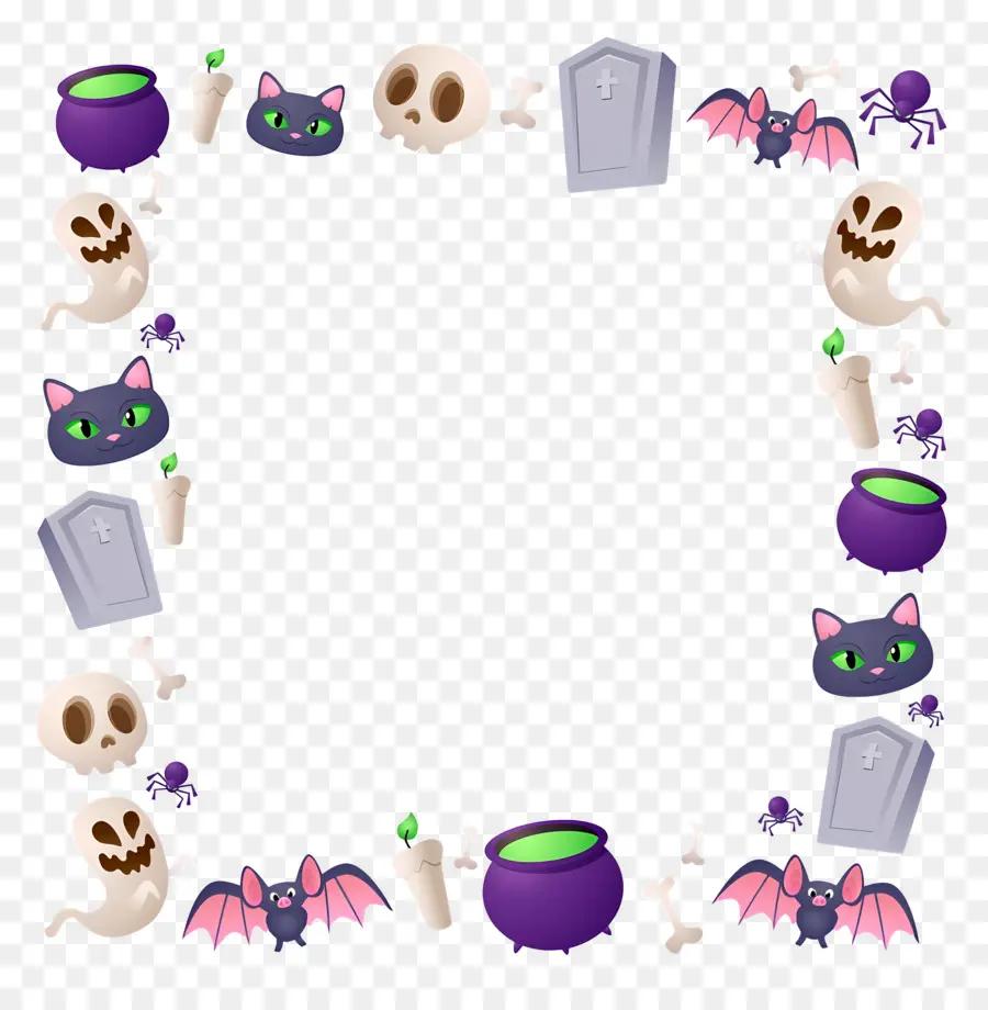 Frontera De Halloween，Marco De Halloween PNG