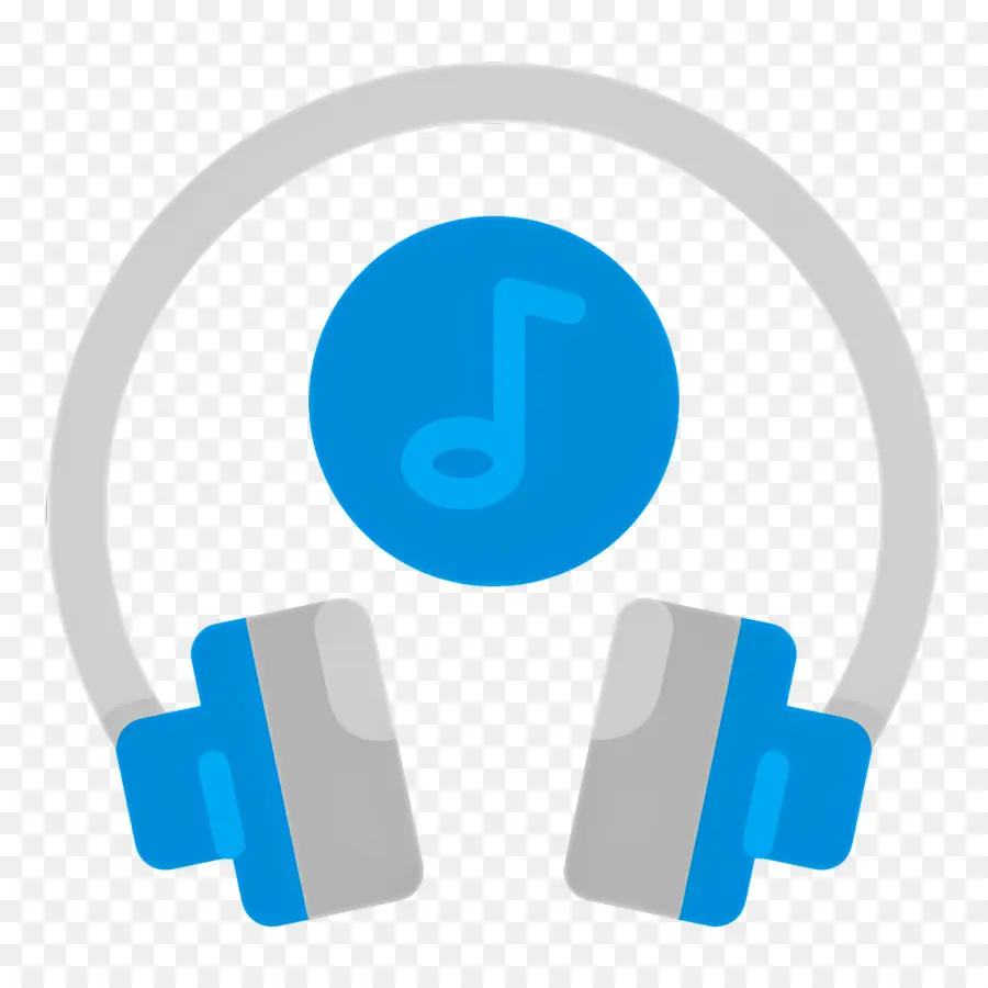 Escuchando Musica，Auriculares Azules PNG