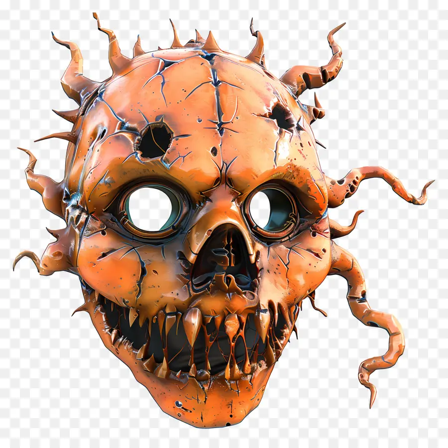 Máscara De Halloween，Calavera Espeluznante PNG