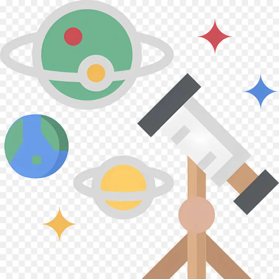 Telescopio，Telescopio Y Planetas PNG