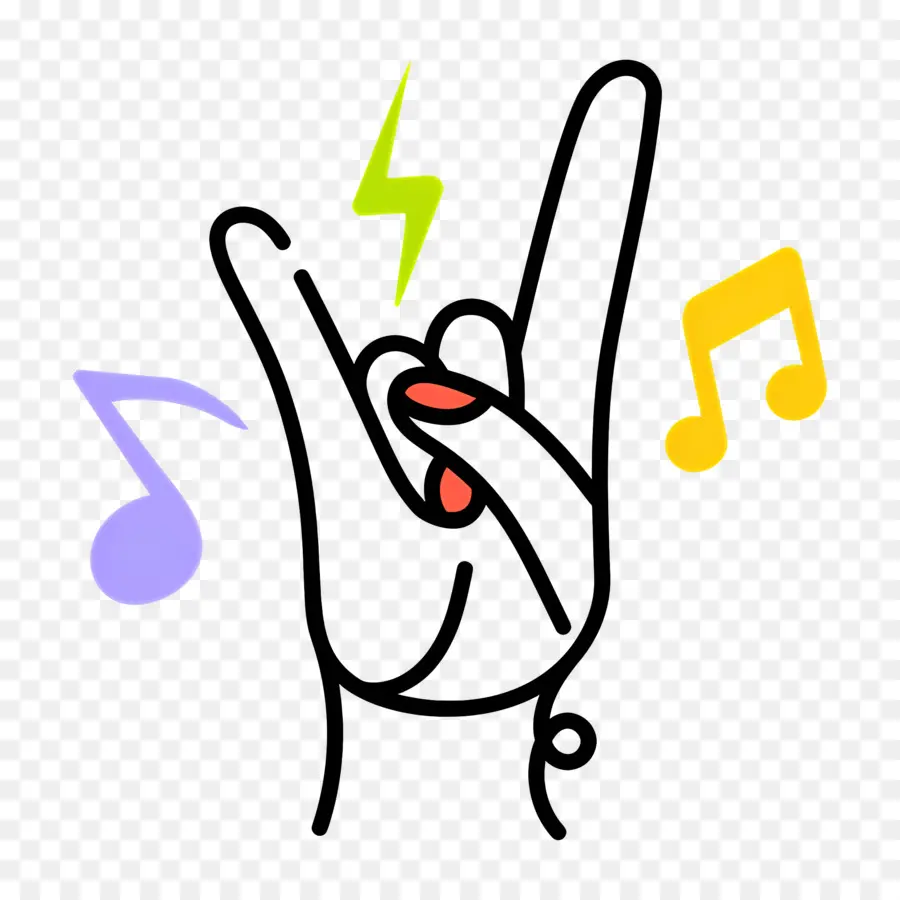 Música Rock，Gesto De La Mano PNG