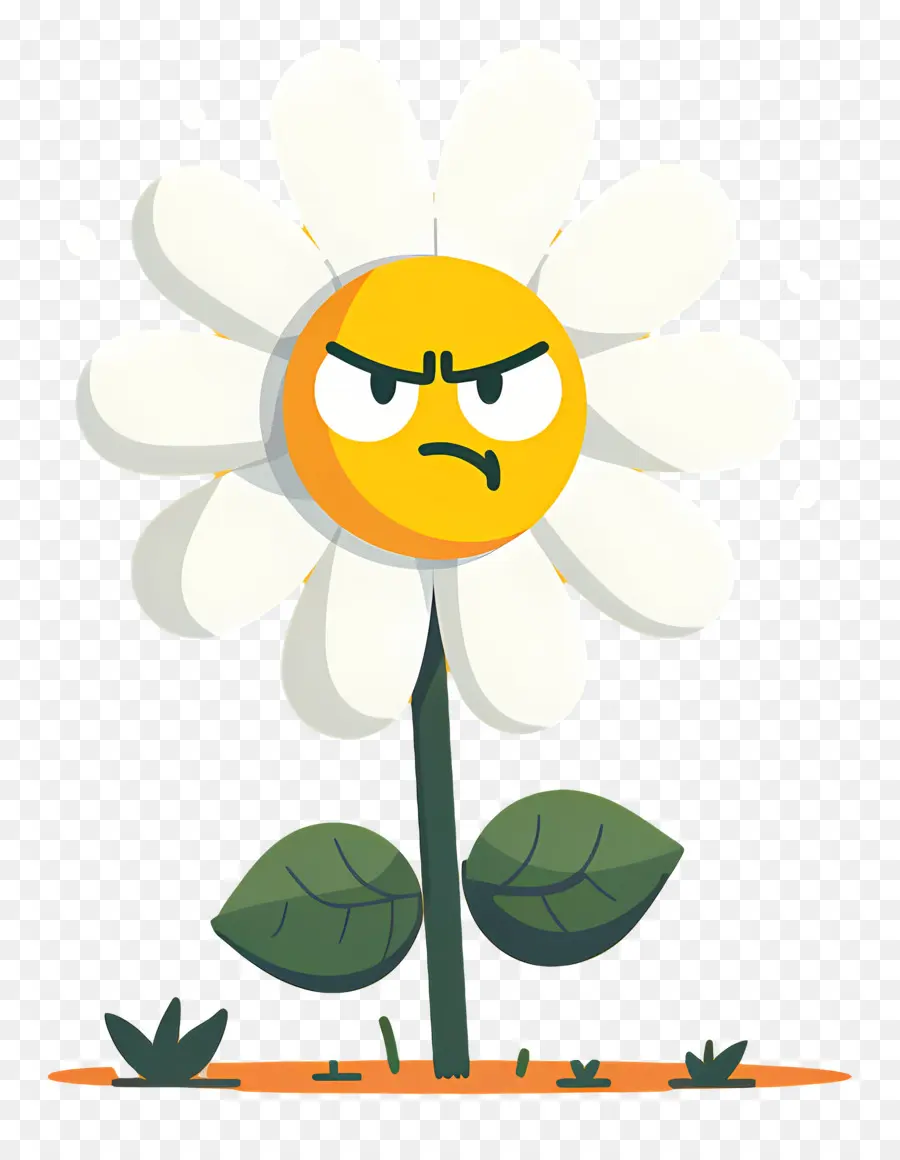 Flor Emoji，Flor Enojada PNG