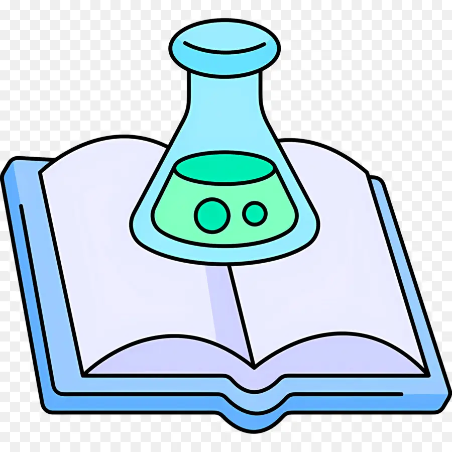 Libro De Ciencia，Libro De Ciencias Con Matraz PNG