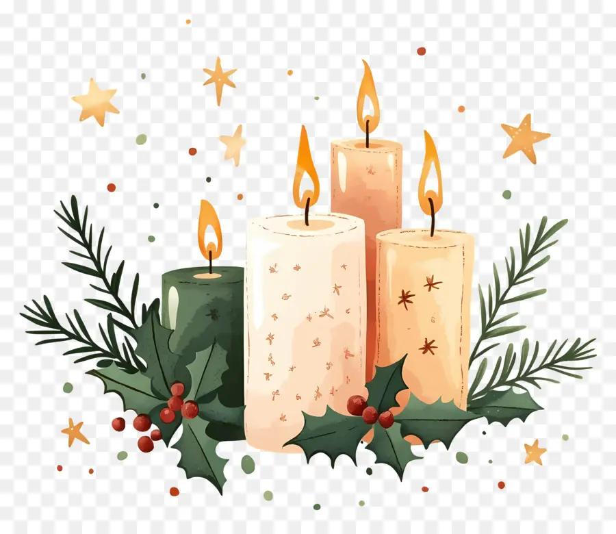 Velas De Navidad，Velas PNG