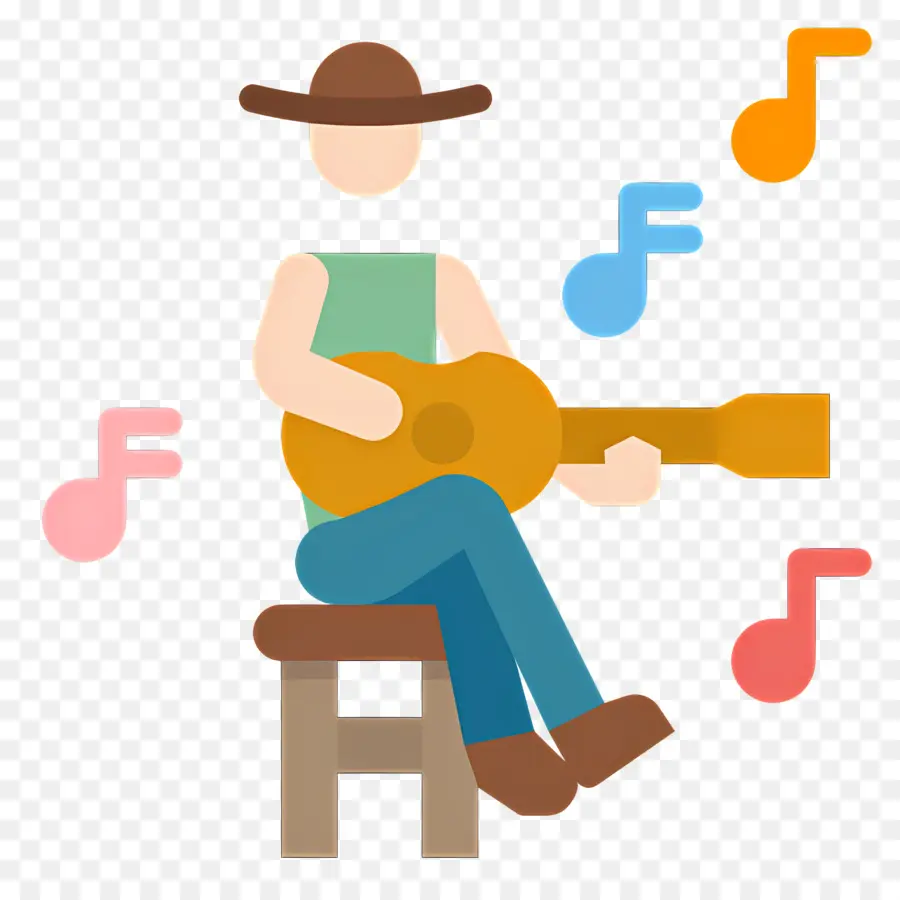 Música Country，Guitarrista PNG