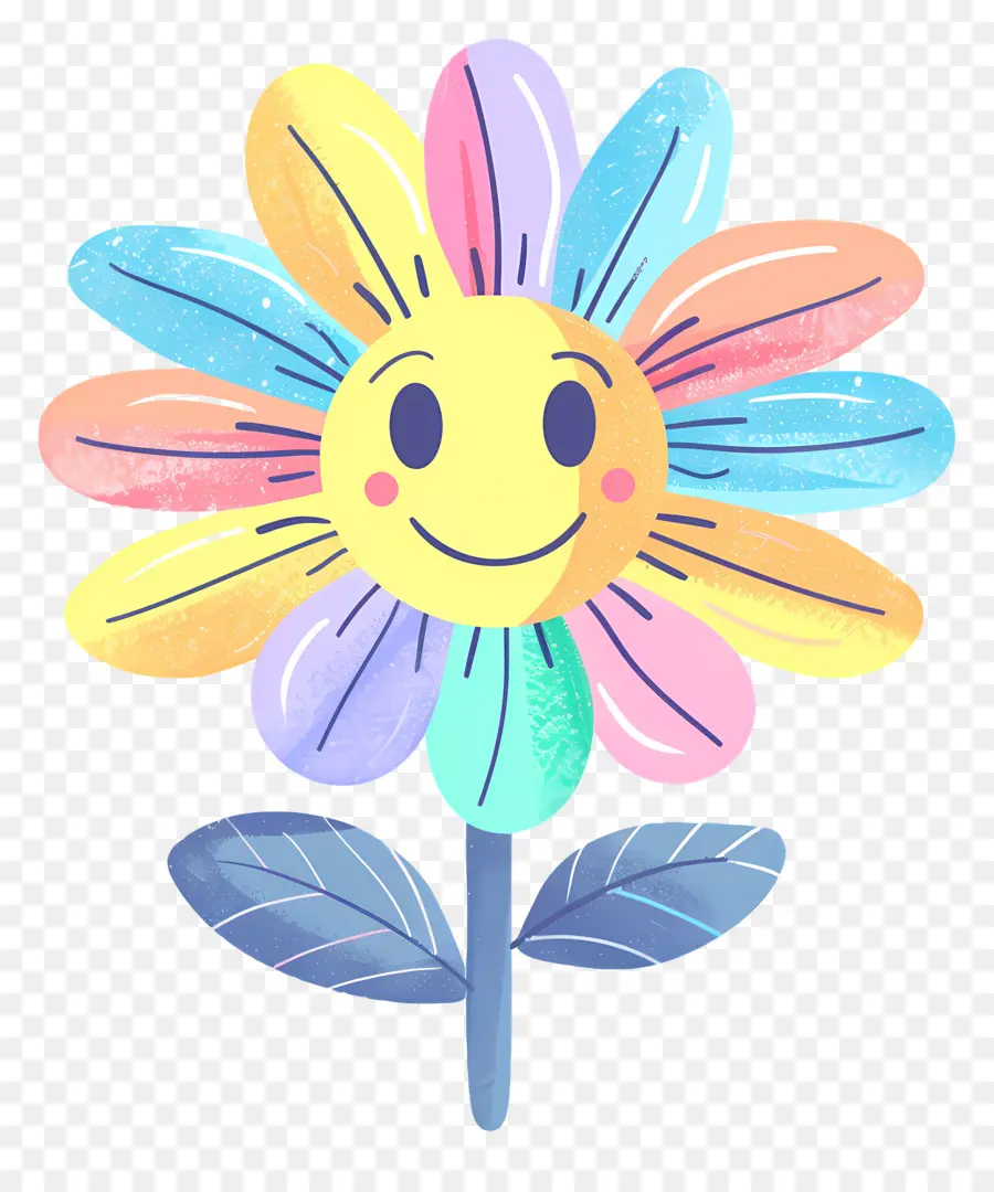 Flor Emoji，Flor Feliz PNG