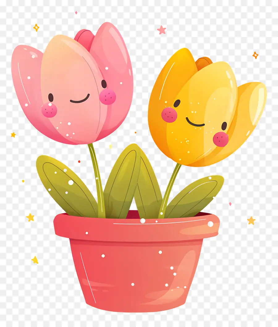 Flor Emoji，Lindos Tulipanes PNG