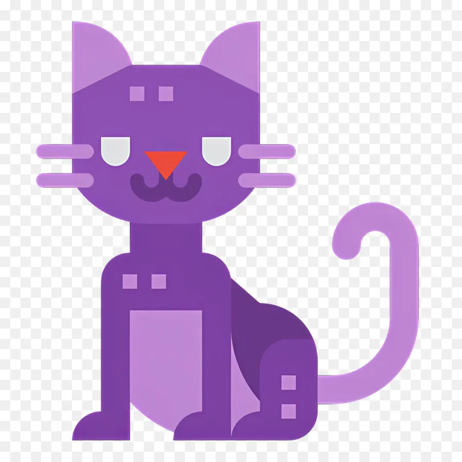 Gato De Halloween，Gato Morado PNG