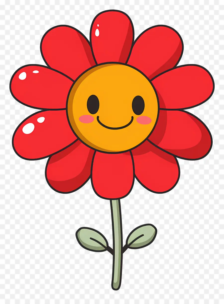 Flor Emoji，Flor Roja PNG