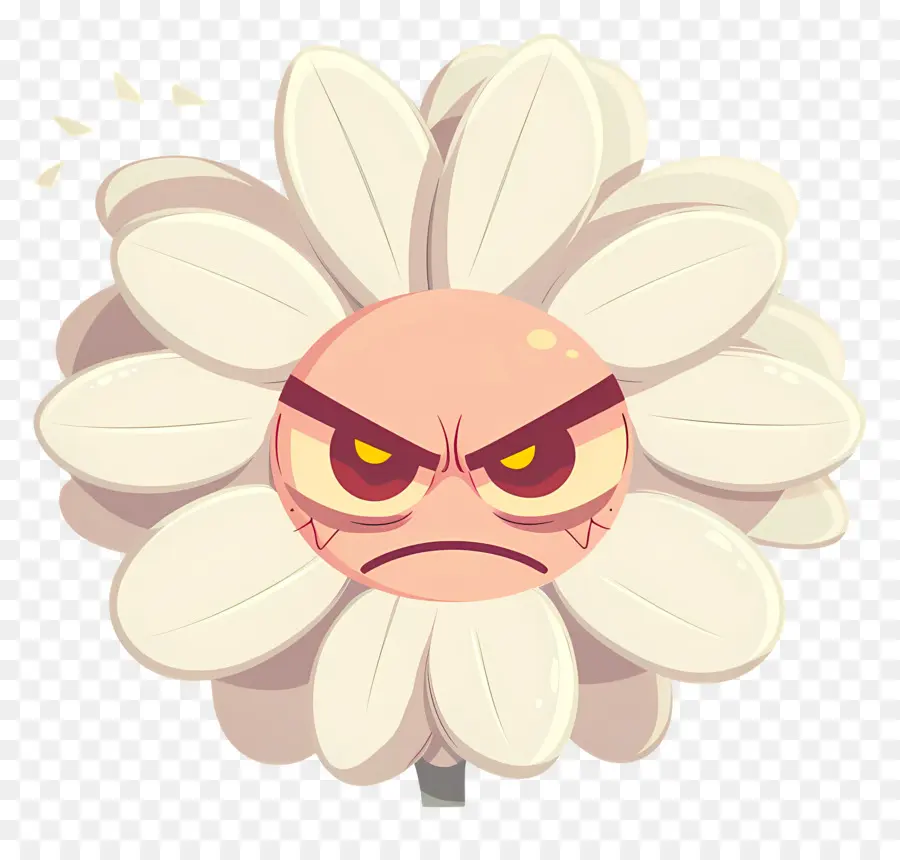 Flor Emoji，Flor Enojada PNG