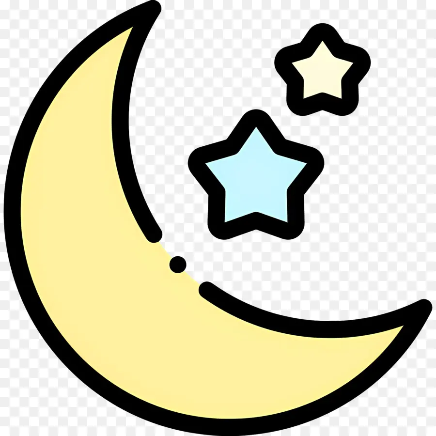 Luna Estrellas，Luna Amarilla PNG