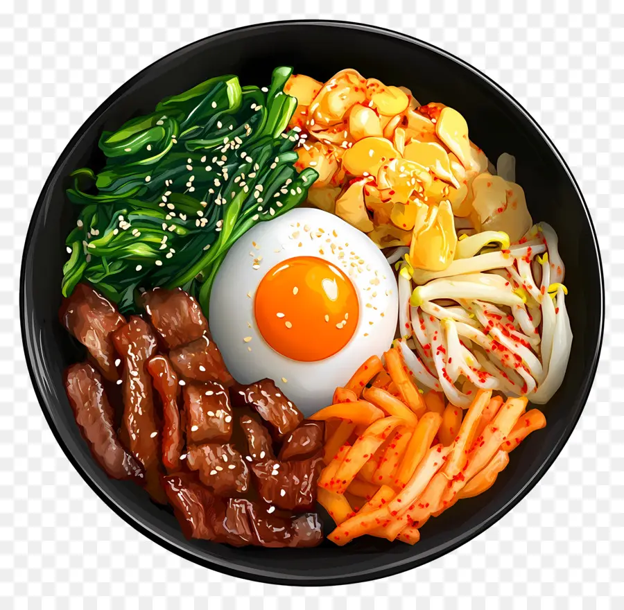 Bimbap Coreano，Bibimbap PNG