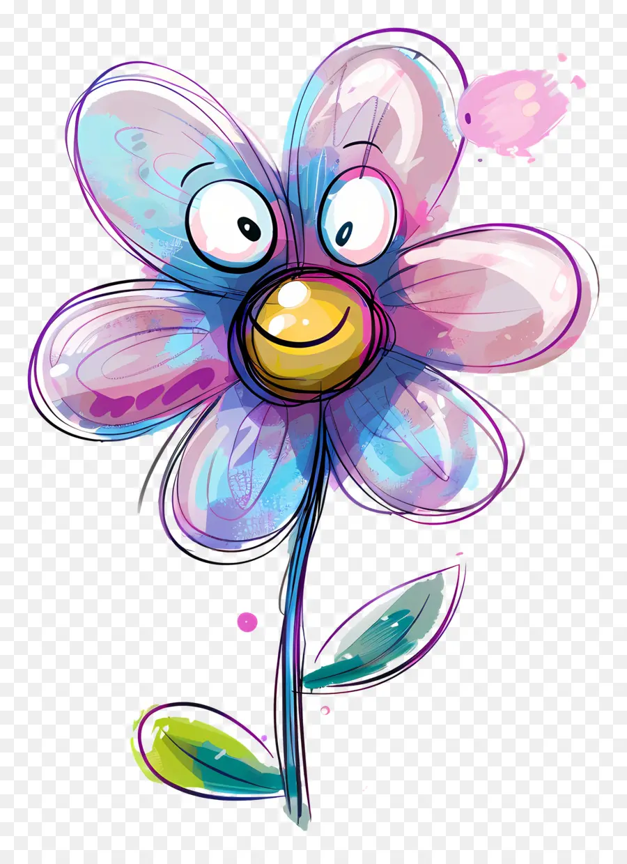 Flor Emoji，Flor Colorida PNG