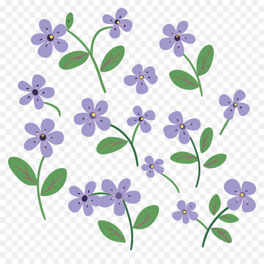 Flor Pequeña，Flores Moradas PNG