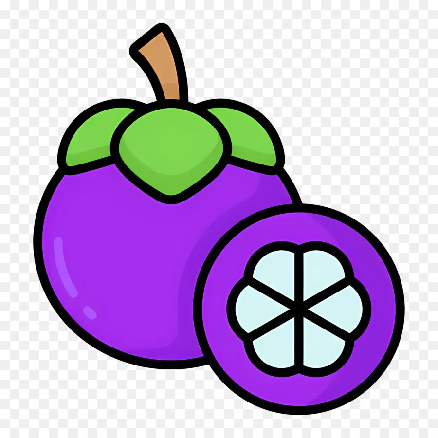 Mangostán，Fruta Morada PNG