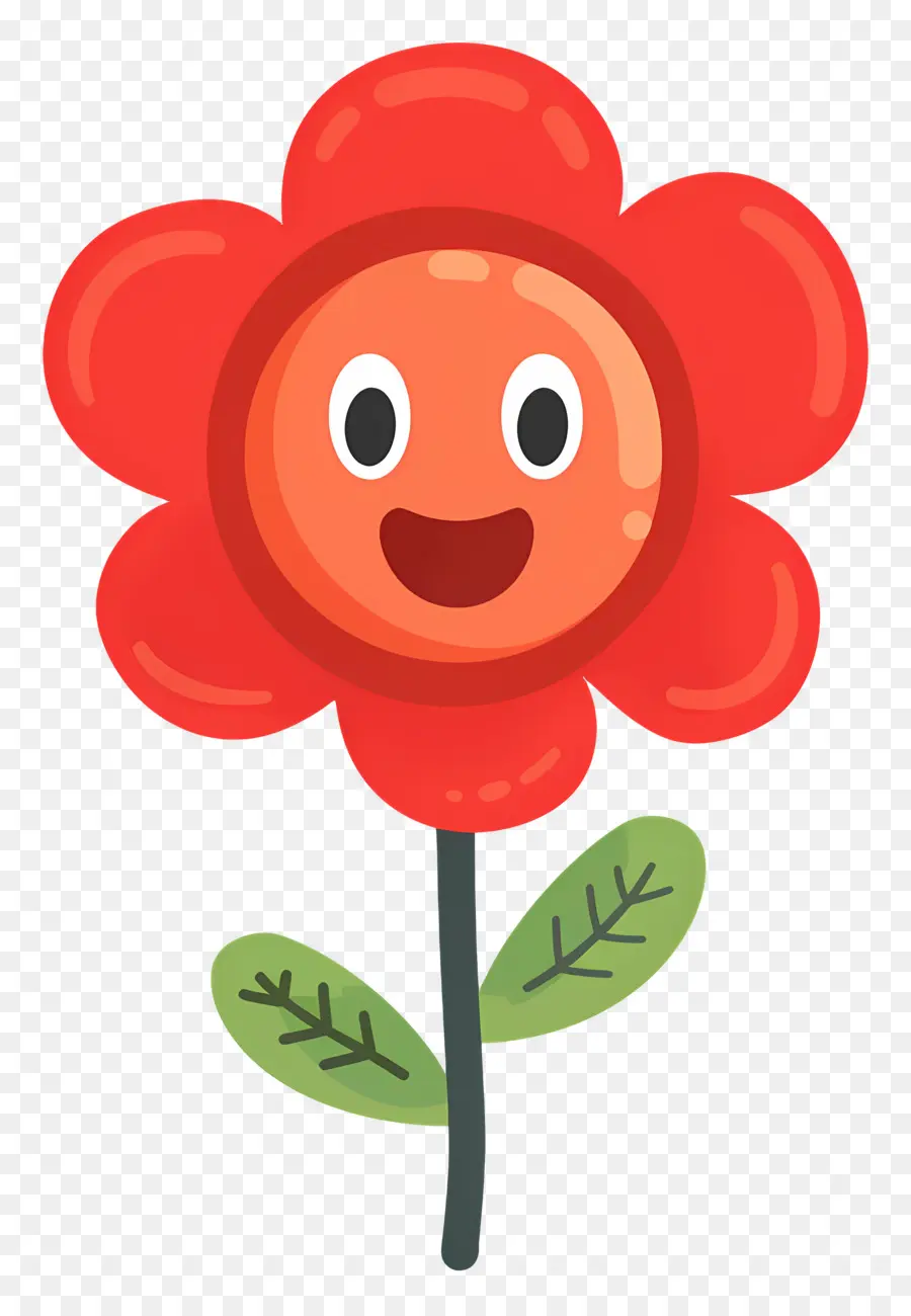 Flor Emoji，Flor Roja PNG