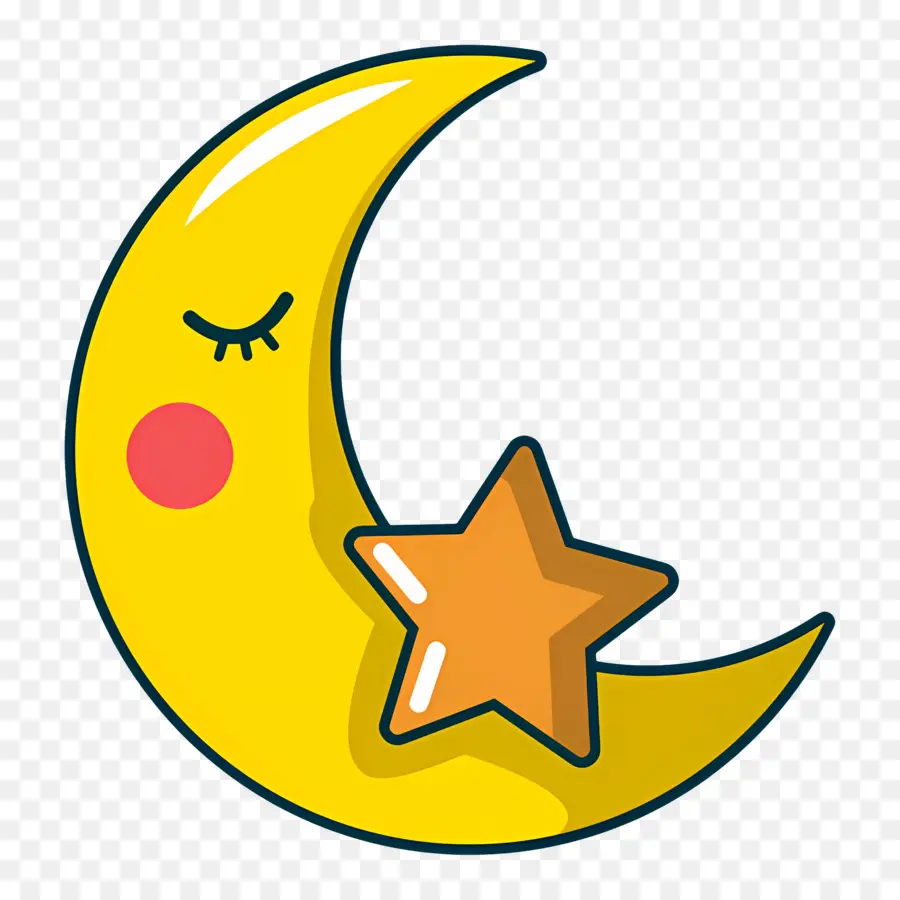 Luna De Dibujos Animados，Luna Amarilla PNG