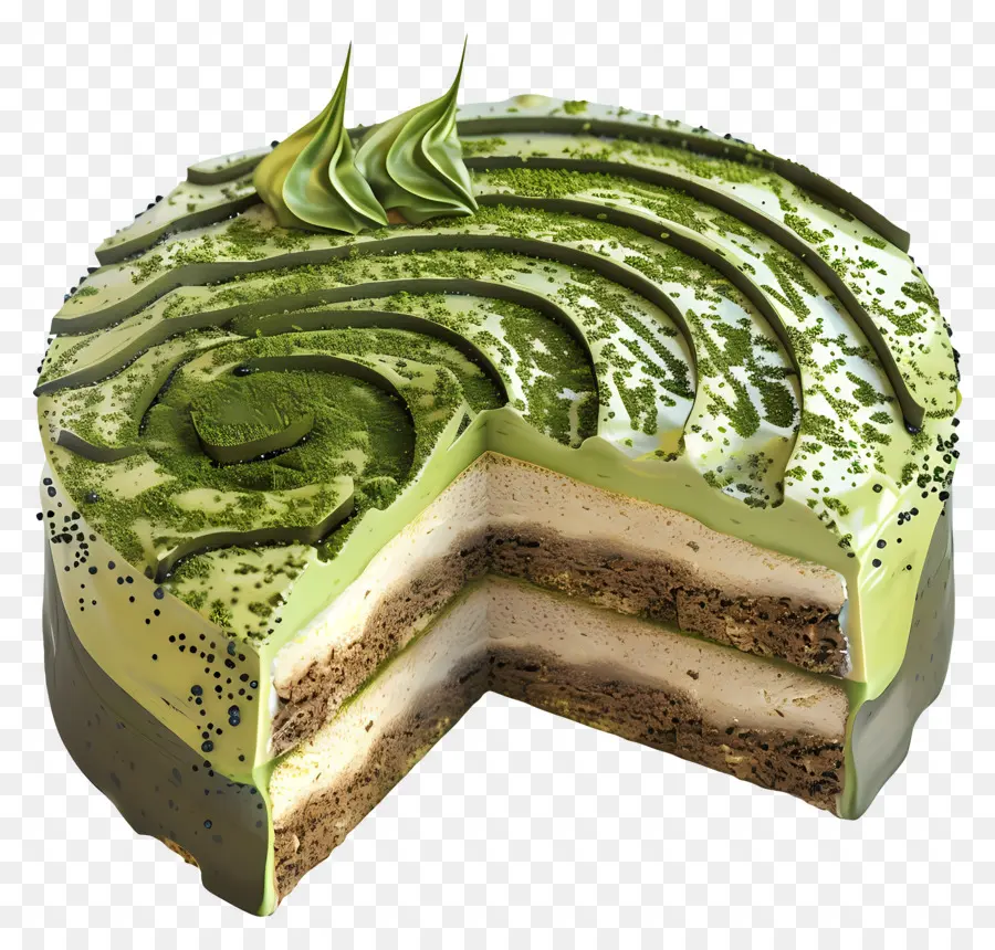 Pastel 3d，Pastel Verde PNG