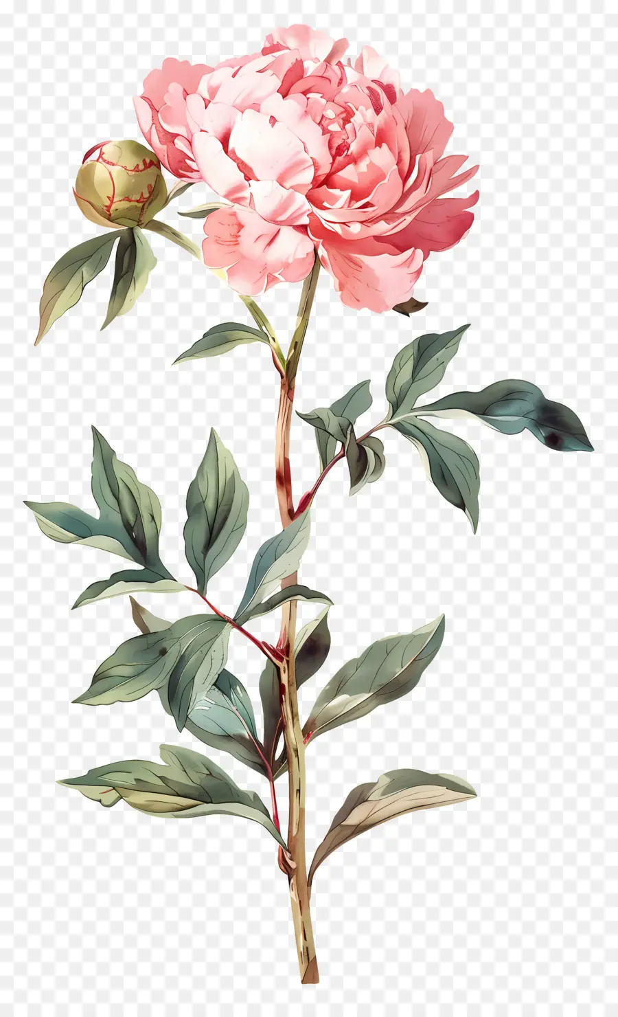 Flor De Peonía，Flor Rosa PNG