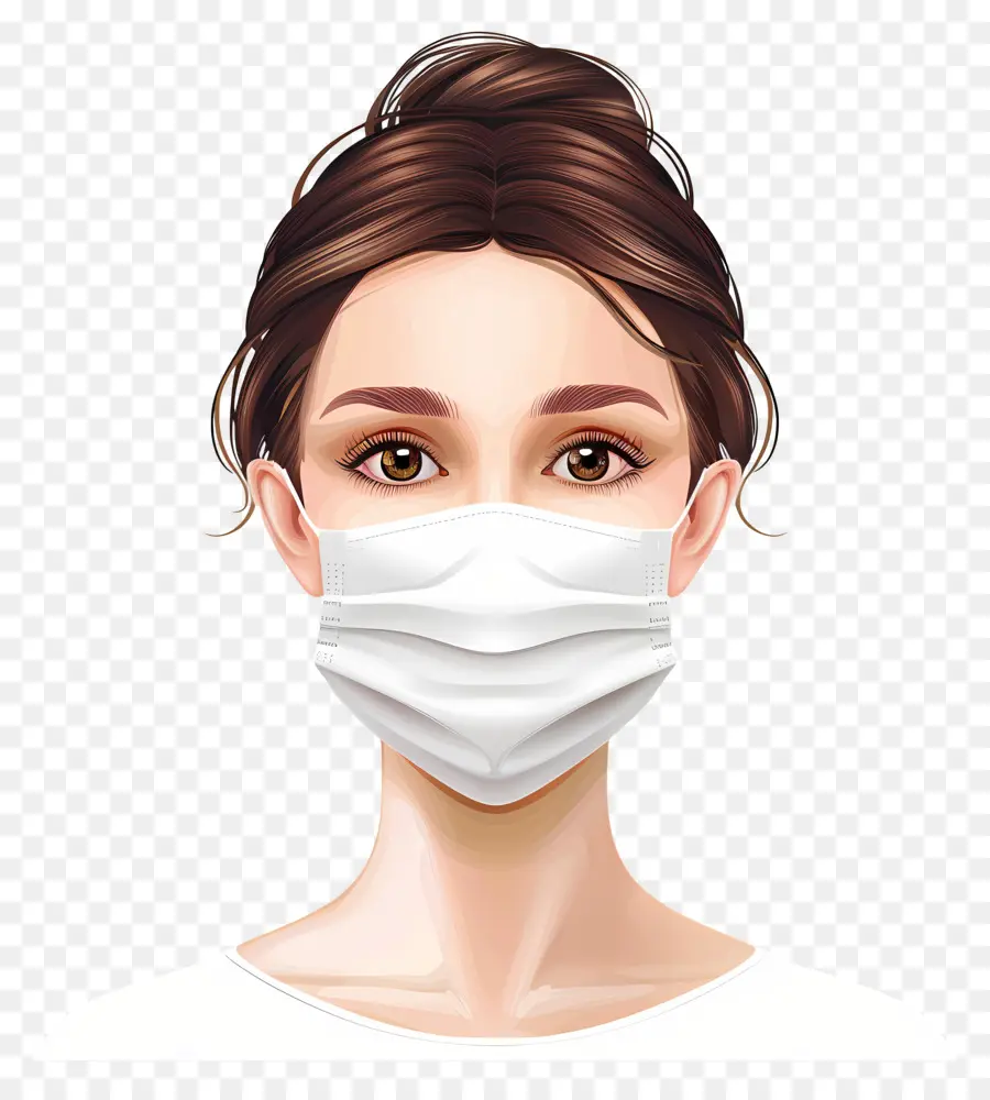 Hermosa Mujer，Mujer Con Mascarilla PNG