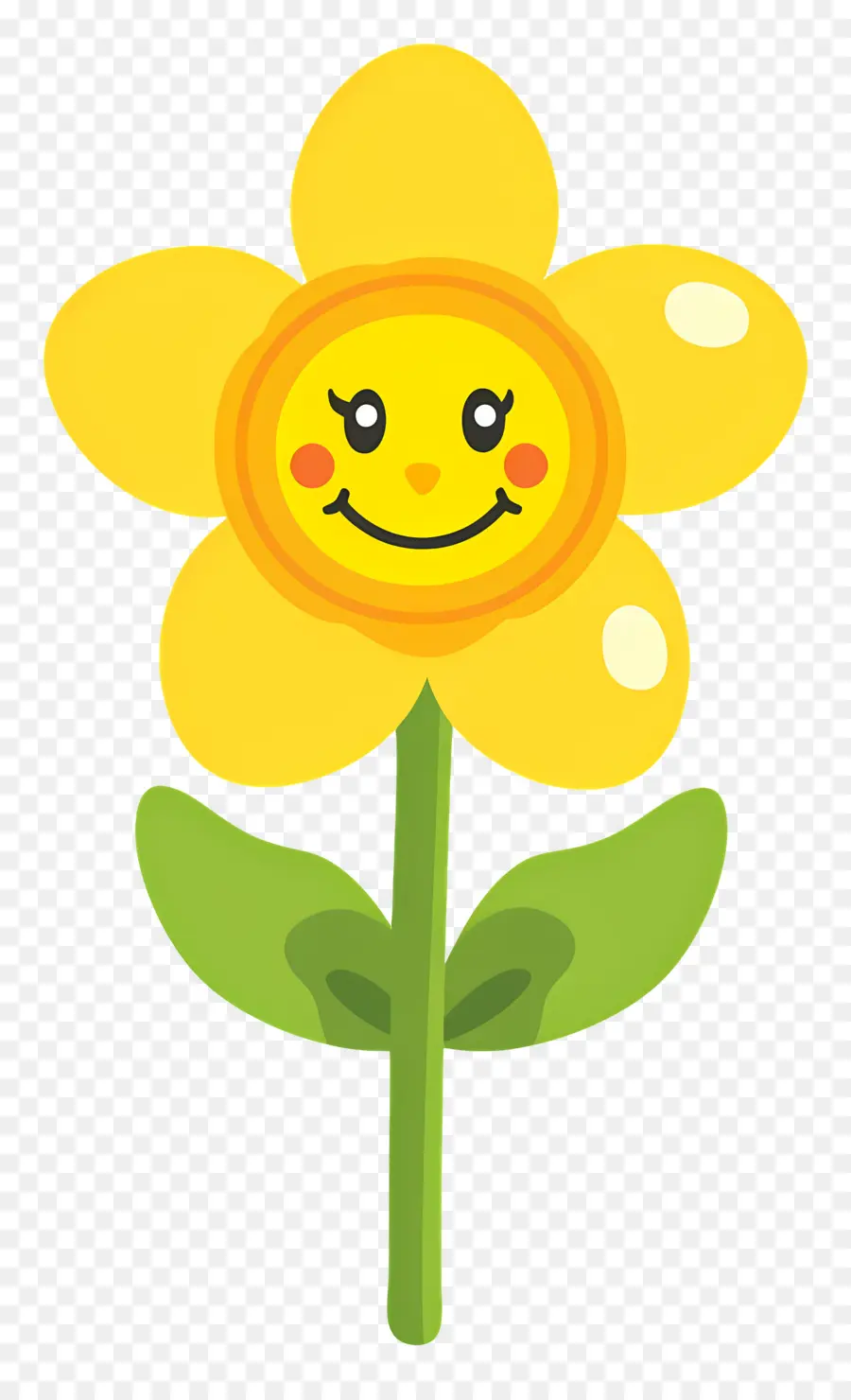 Flor Emoji，Flor Amarilla PNG