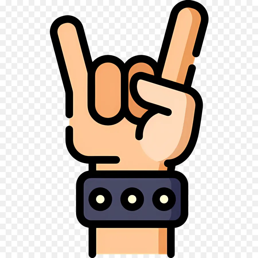 Música Rock，Gesto De La Mano De Roca PNG