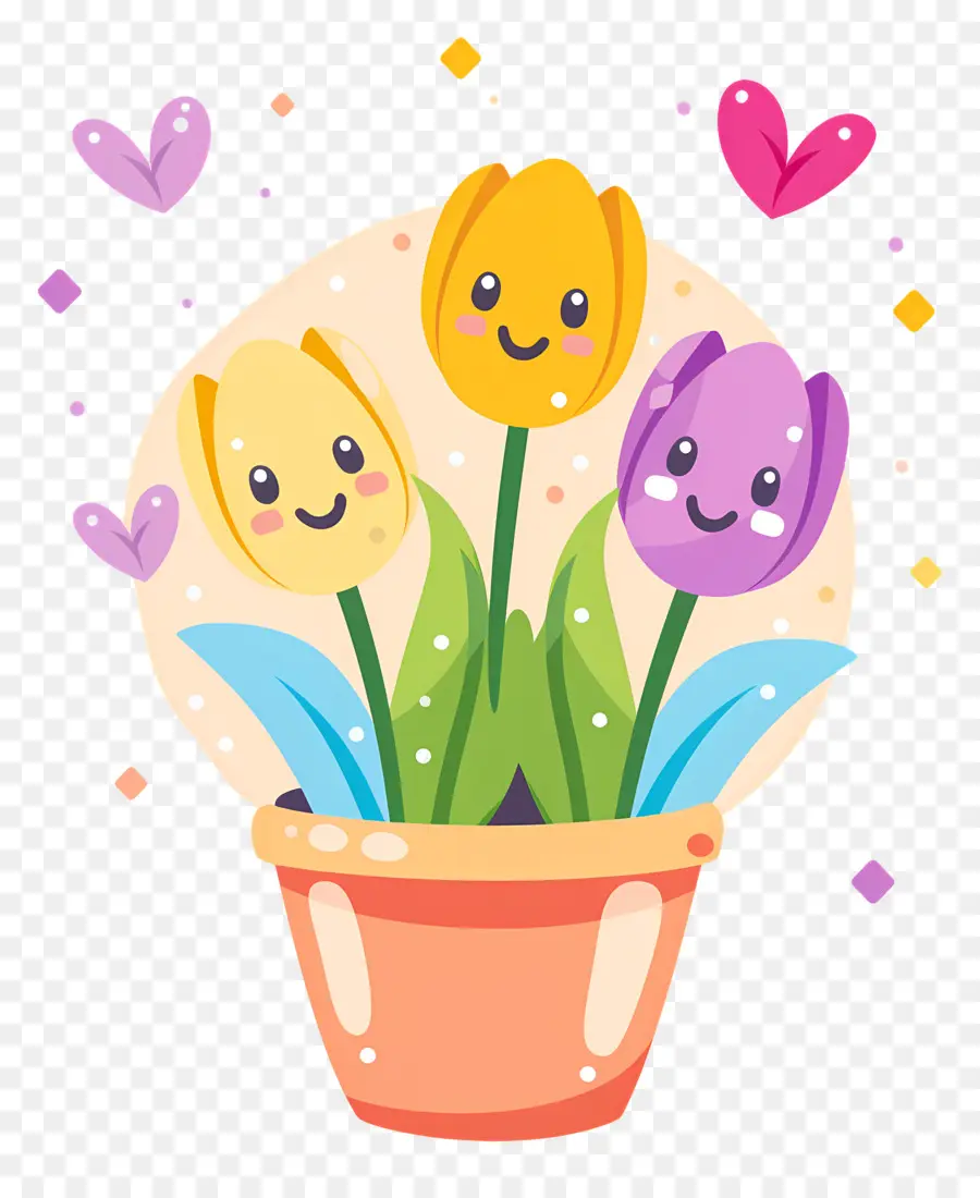 Flor Emoji，Lindos Tulipanes PNG