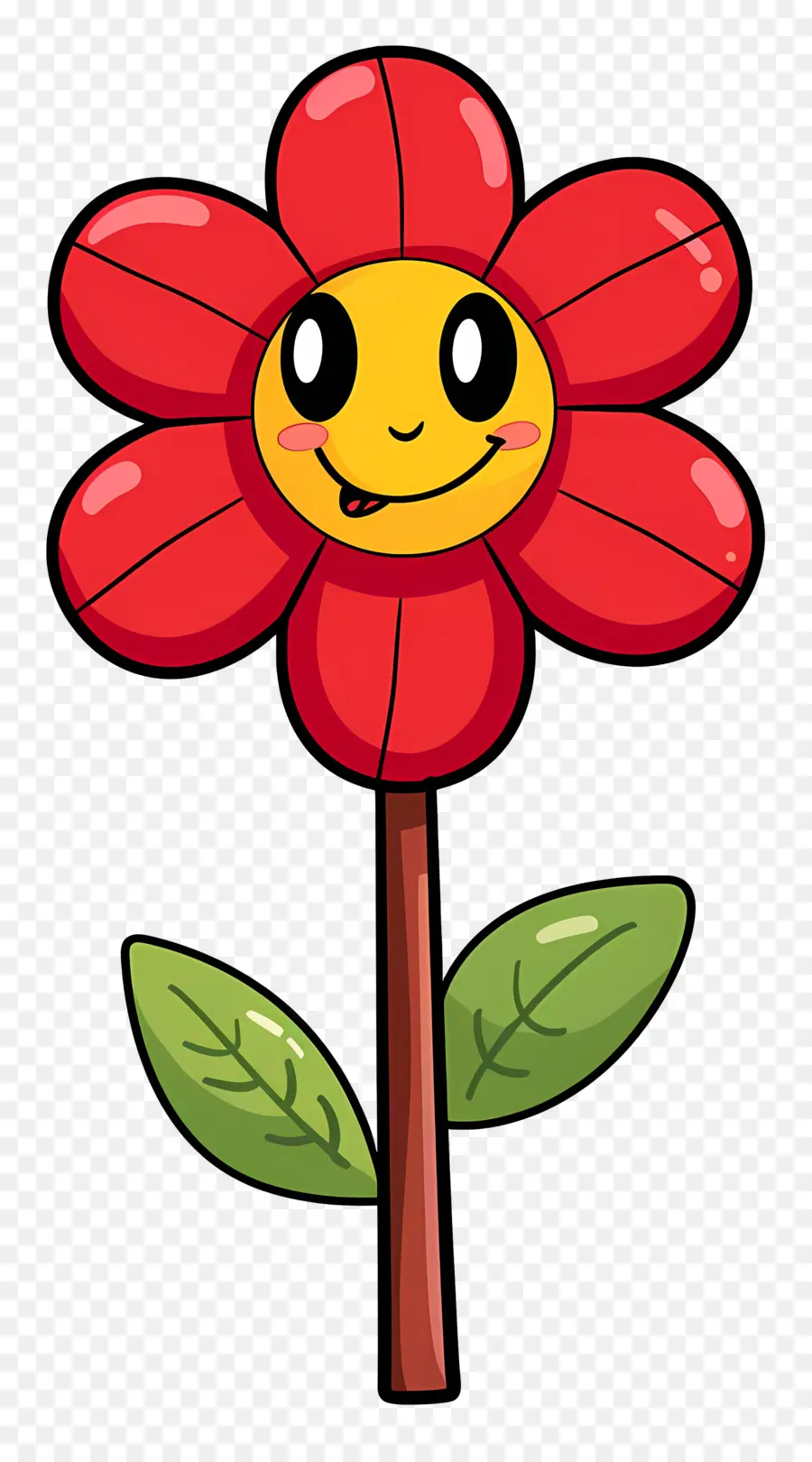 Flor Emoji，Flor Roja PNG