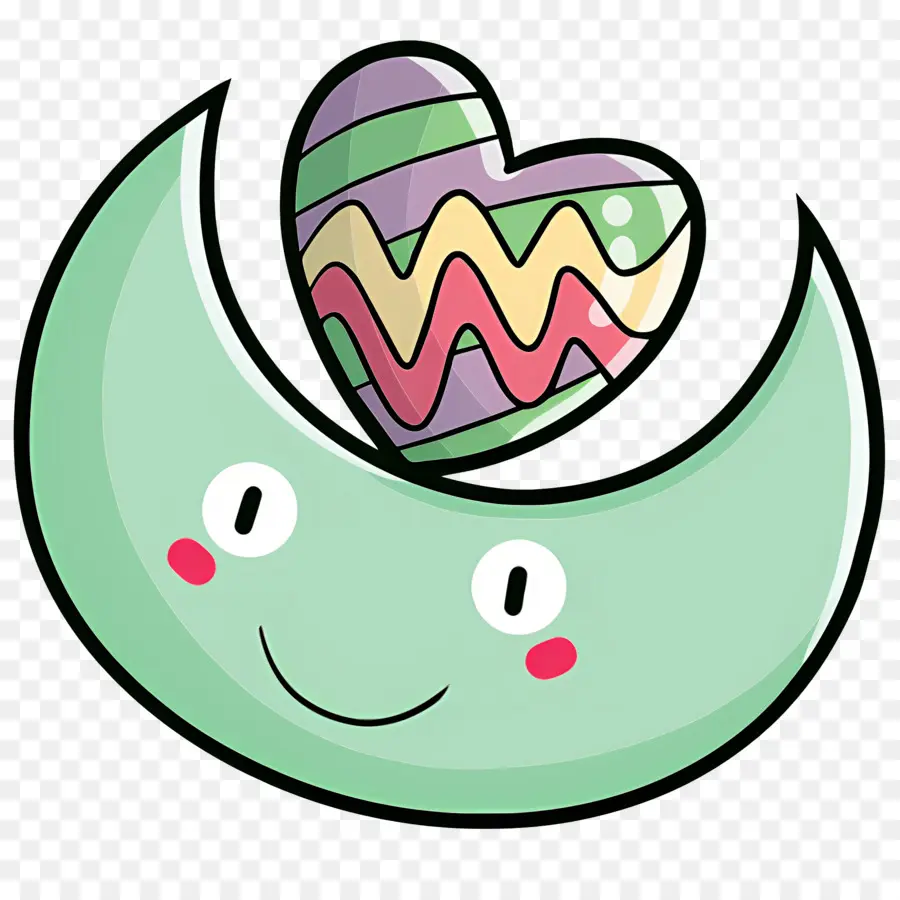 Luna De Dibujos Animados，Luna Creciente Sonriente PNG