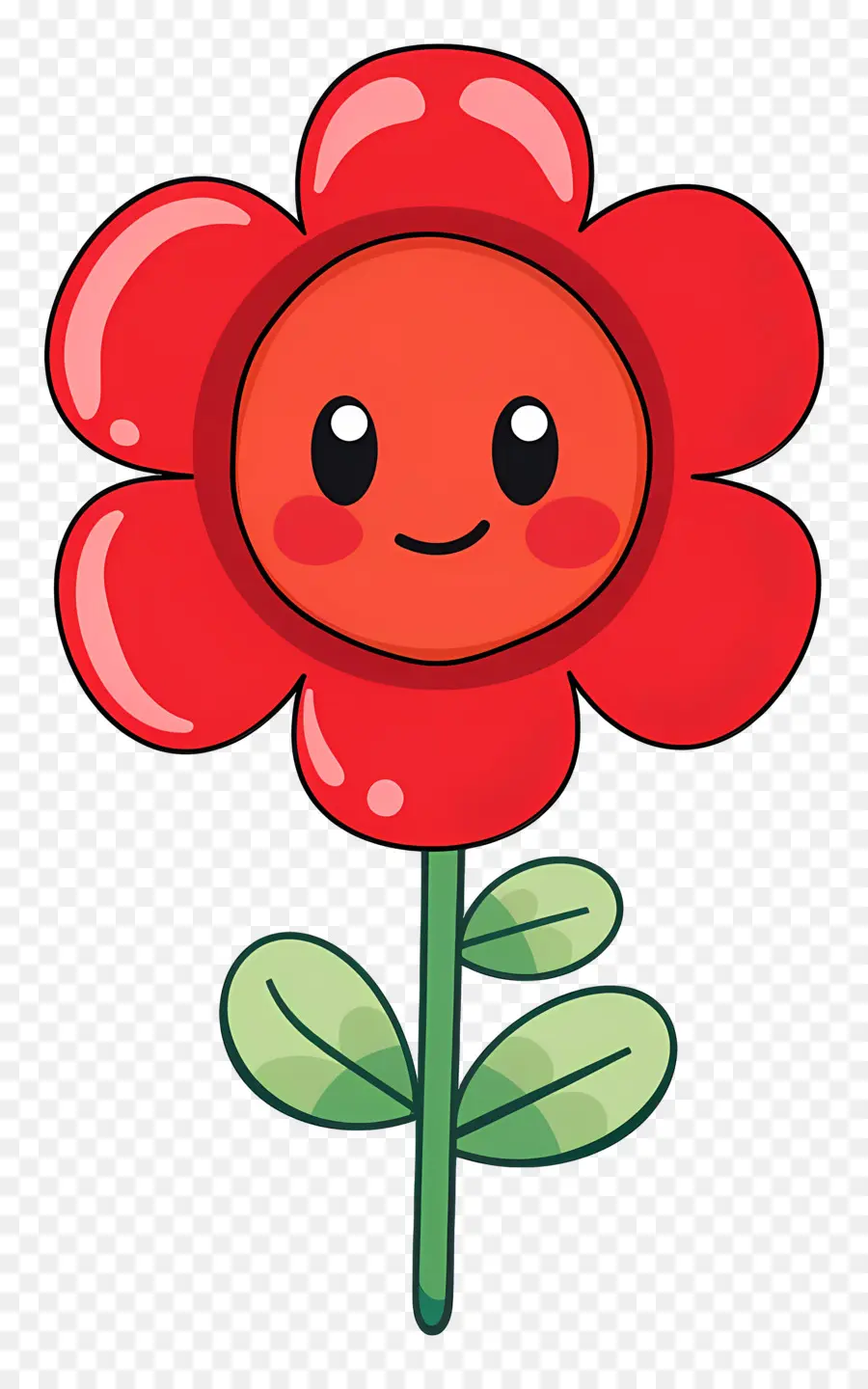 Flor Emoji，Flor Roja PNG