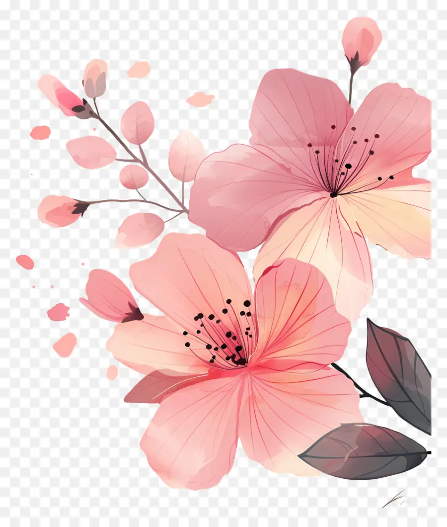 Fondo Rosa，Ramo De Flores PNG