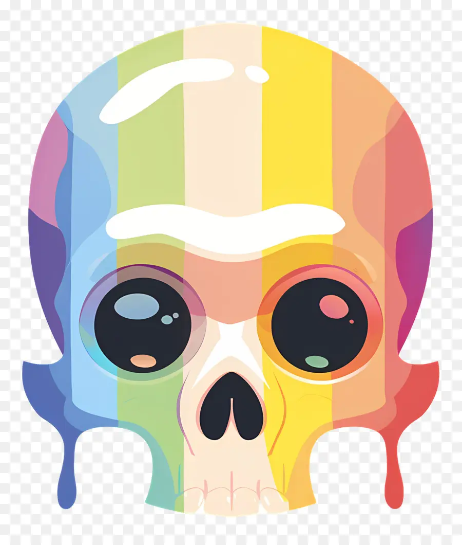 Calavera De Halloween，Calavera Colorida PNG